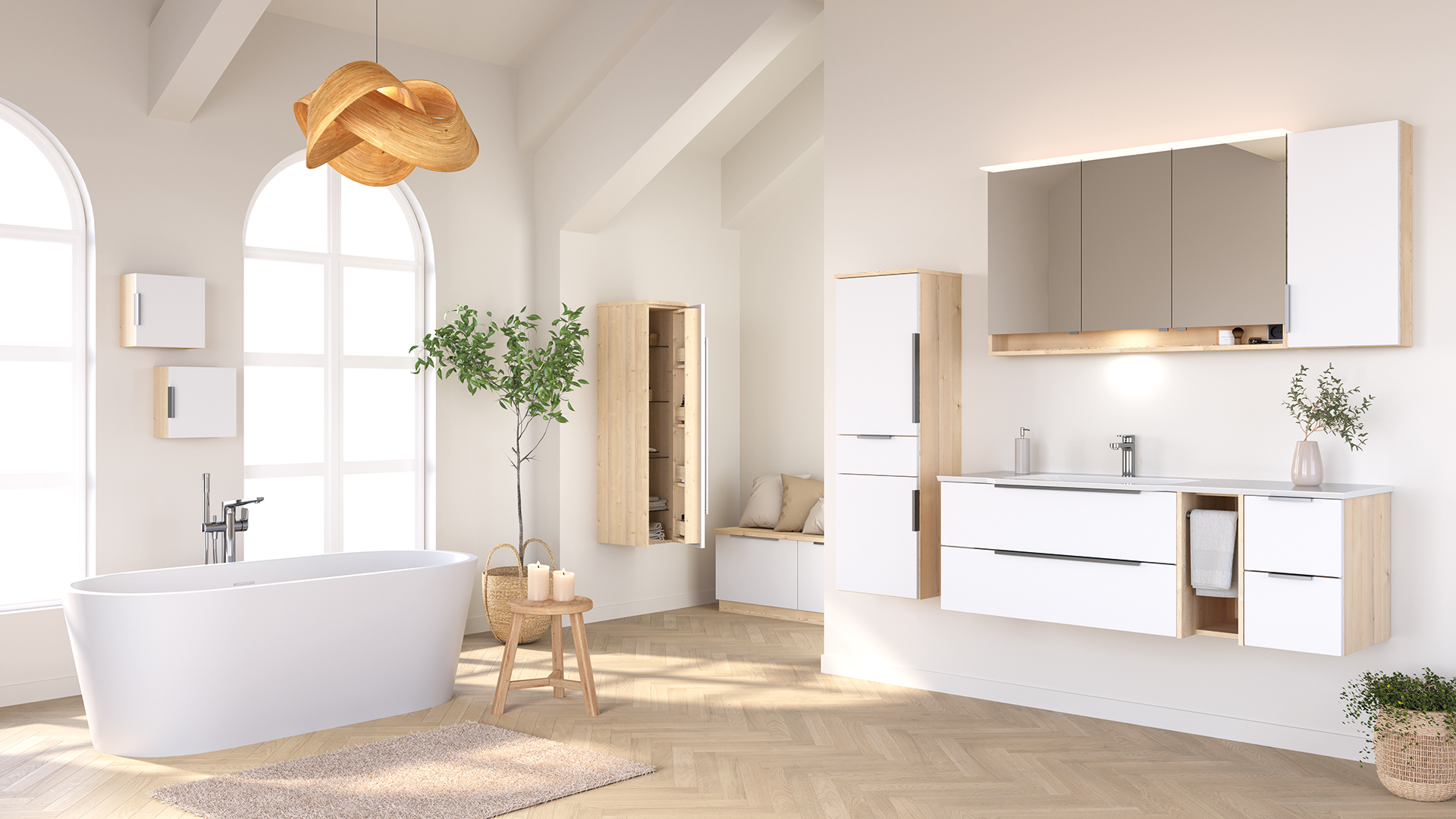 Raumplanung mit CREA.flex Badmöbelgruppe Raumplanung mit CREA.flex Badmöbelgruppe