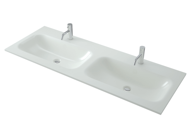 4Choice Einzelwaschtischtisch 121 cm Mineralguss asymmetrisch