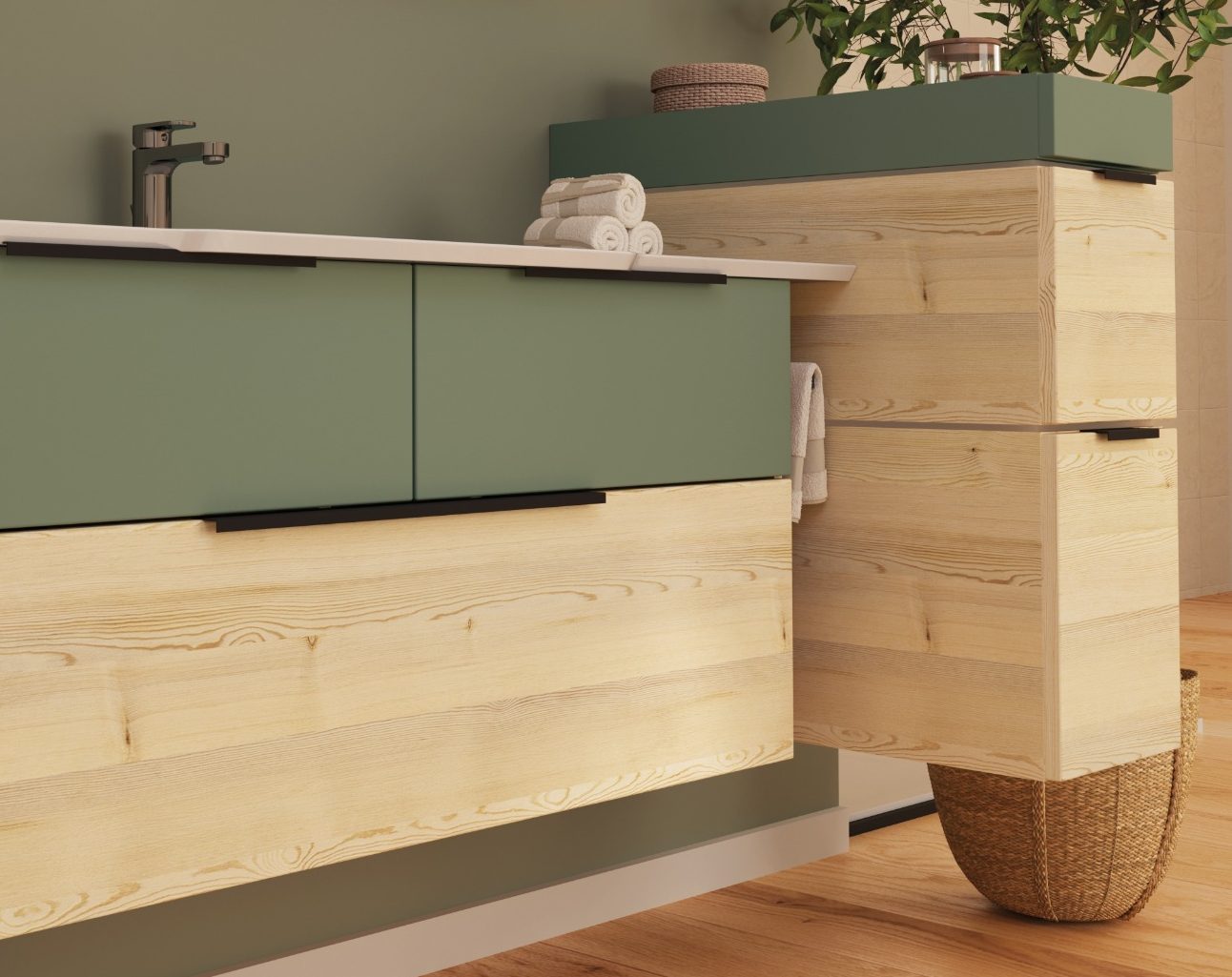 Raumteiler wandhängend mit CREA.flex Möbeln