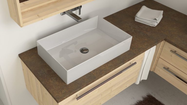 Serie CREA.plan Aufsatzwaschtisch Keramik Cube