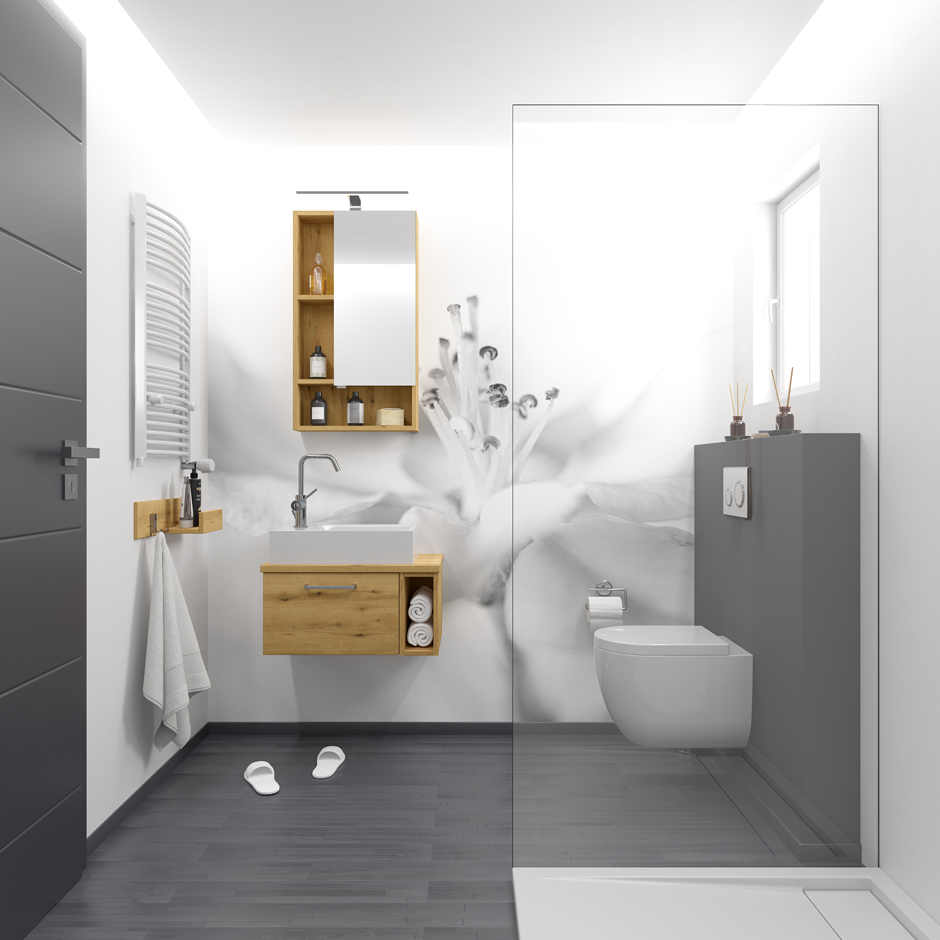 Moderne Aufsatzlösung für das Gästebad Moderne Aufsatzlösung für das Gästebad